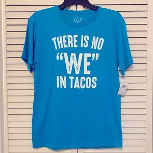 JEM Collective Juniors Graphic Aqua S/S “TACOS” T-Shirt - L